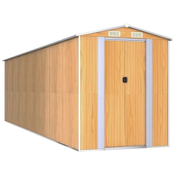 Kaubaplats - Metallist aiakuur 192 × 689 × 223 cm – helepruun – tasuta tarne €981.90